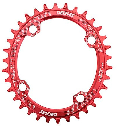 Finoti Kettenblatt Fahrrad Kettenblatt Oval 104BCD 32T 34T 36T 38T 40 42 44 46 48 50 52 T Zahn MTB Rennrad Berg Kettenblatt 104 Bcd KettenbläTter (Size : 42T, Color : Red)