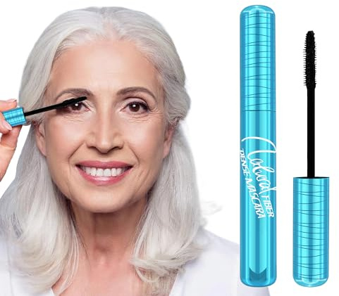 Wimperntusche Schwarz für ältere Frauen mit dünner werdenden Wimpern ab 60 | Wischfeste Langanhaltende Wasserfeste, Volumengebende Wimperntusche, Hypoallergene Mascara Makeup, Muttertag Geschenk mama