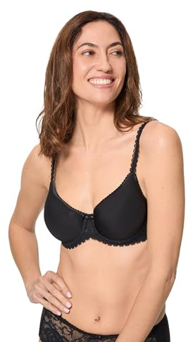 Playtex Soutien-Gorge Spacer à Armatures en Microfibre Respirante Femme x1, Noir, 100D