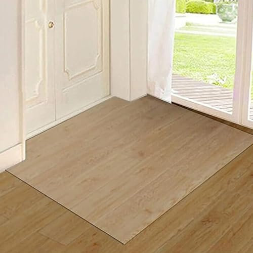 1.5mm Mattierte Eingang Matte,Rechteckige PVC Hartholz-Bodenschutzmatte,Wasserdicht Rutschfeste Bürostuhl Unterlage,für Hartböden und Teppich,Corridor/Anpassbar (50cm×70cm)