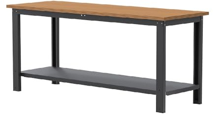 SOGI X3N_112L Banco da lavoro 2 m - piano in legno - grigio antracite