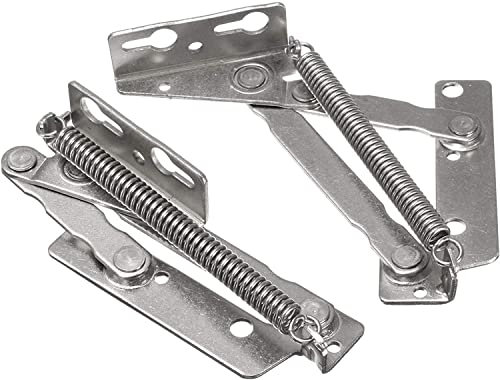Stützscharniere, Soft-Close-Türdämpfer, Stoßscharniere, 2 x 80-Grad-Federscharniere, Schranktür-Hebeklappen-Stützscharnier for Möbel