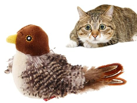 Generisch Simulierter Zwitschernder Vogel, Flapping Bird cat Toy, simulierter zwitschernder Vogel, interaktives flatterndes zwitscherndes Vogel-Katzenspielzeug Für Katzenübungen