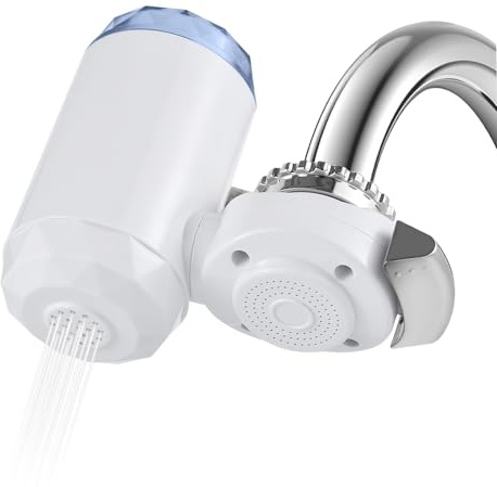 Irishom Filtre à Eau pour Evier, Système de Filtration d'Eau pour Robinet de 264 Gallons avec 1 Elément Filtrant de Remplacement pour l'Eau du Robinet, Réduit le Mauvais Goût Purificateur d'Eau