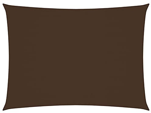 Bulliing Sonnensegel Oxford-Gewebe Sonnensegel Terasse Markise Sonnenschirm Terrasse Rechteckig 4x5 m Braun