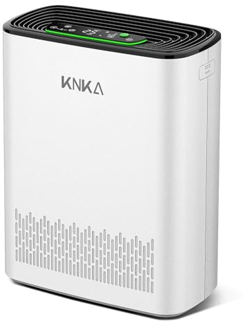KNKA Air Purifiers for Home Large Room Bedroom Up to 2325 Ft², Washable Filters, Air Quality Monitor, Turbo Mode, Auto & Sleep Modes, HEPA Air Cleaner for Smoke, Dust, Pet Hair, Pollen (APH3000)