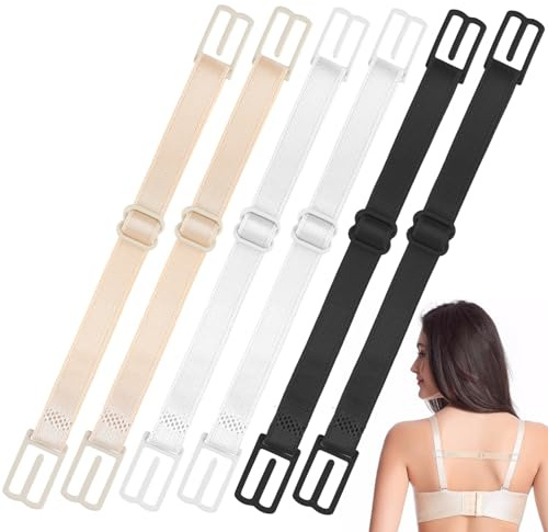 6 Stück BH Träger Halter BH Träger Clip Non Slip Strap Holder Rutschfeste BH Träger Elastischer BH Trägerhalter Clip Damen Antirutsch Verstellbarer BH Träger