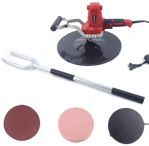 LTEJUMQ Ponceuse Murale électrique 850W, Ponceuse Multifonction avec Tige D'extension, Machine à Plâtrer Les Murs De Surface en Ciment, Ponceuse à Plaque De Plâtre pour Plafond