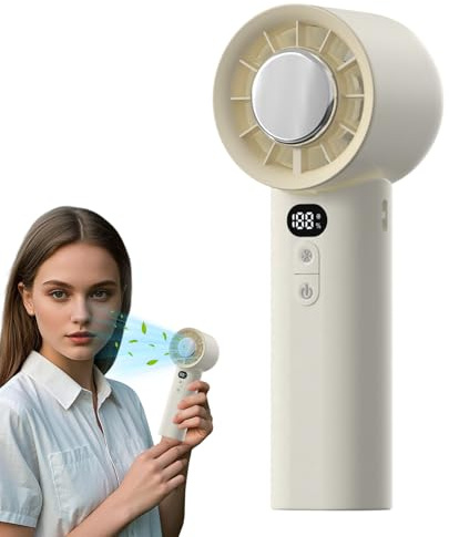 Ventilador de mano portátil, mini ventilador plegable de mano, ventilador personal USB recargable con velocidades ajustables y potente, solución de enfriamiento ligera para viajes, camping y