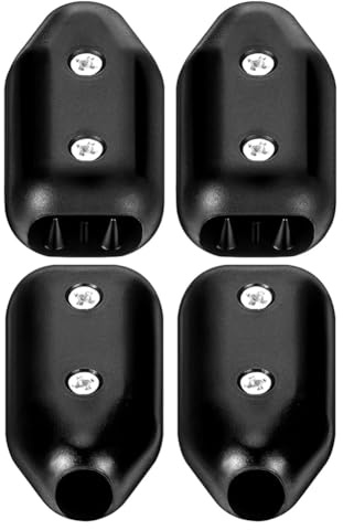 Wisboey 4 morsetti per fune 5/8, morsetti riutilizzabili, morsetto per corda nera in plastica, adatto per corda di nylon da 11 a 12 mm