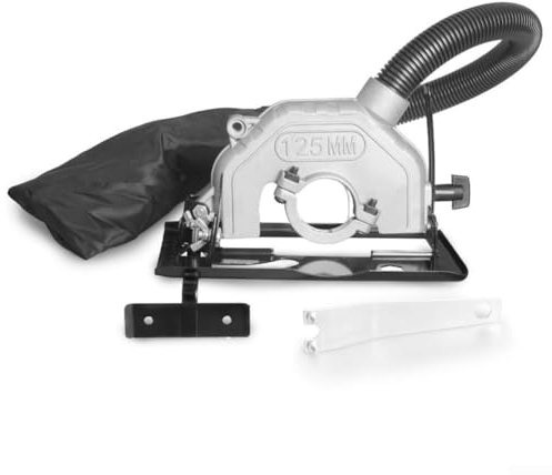 Zilimontt Angle Grinder Bracket, Adjustable 0-45 Degree Metal Cutting Stand Base Holder for 100-125mm Grinders with 0-40mm Depth Control Workshop Tool Accessory