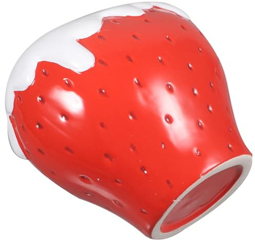 Cabilock Vase Céramique Décoratif à Motif Fraise Conteneur pour Arrangements Floraux Décoration de Centrale de Table