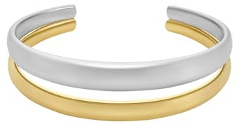 FOSSIL Damen Edelstahl mit offener Manschette Armspange