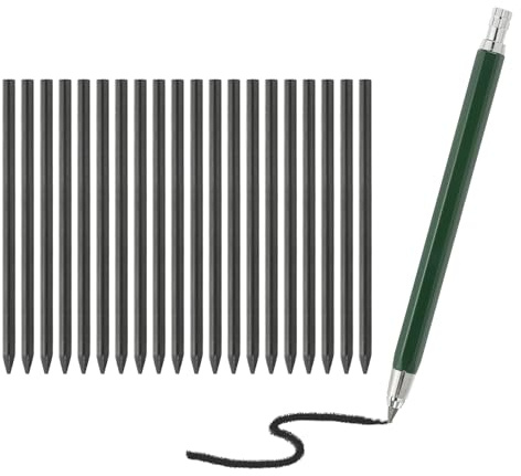 PATIKIL Mechanischer Bleistift 4.0mm Bleistifthalter Großer Automatischer Halter Mit 20 Stück 2B Bleistiftminen Für Zeichnen Kunst Skizzieren Holzarbeit Grün
