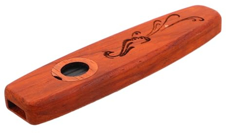 Holz Kazoo für Erwachsene, Klassische Begleitflöte, Kaffeefarben | Solodarbietungen und Musikbegleitung, Leicht Spielbar, Vielseitig Einsetzbar, für Anfänger