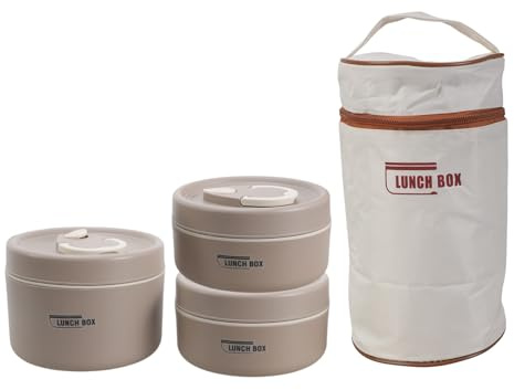 YUNNIAN Juego de lonchera apilable para adultos, para comidas calientes, de acero inoxidable, con aislamiento