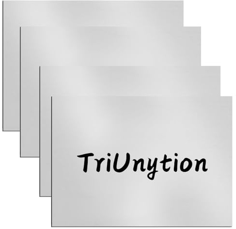 TriUnytion Feuille Plastique ABS, 4 Pièces Plaque Acrylique pour Gravure Laser 30 x 20 cm 1,3 mm, Plaque à Graver Plastique Couleur Bicouche pour Personnalisé Signalisation (Noir Sur Argent)