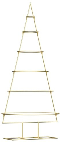 Massbinet Weihnachtsbaum Metall Tannenbaum mit Haken Christbaum Aufsteller 150 cm Gold