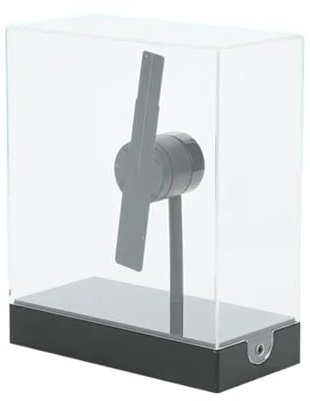 Mini Ventilador holográfico 3D portátil de 18 cm con Funda Escritorio: proyector for decoración navideña y Publicidad en el hogar