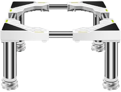 Base de Réfrigérateur Machine à Laver Réglable 45cm-65cm avec 4 pieds solides pour Lave-vaisselle Climatisation et meubles ménagers Hauteur 29-32cm Blanc