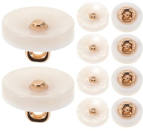 COHEALI Botones Decorativos Redondos de Resina Blancos 18L 115 MM Vástago para Camisas y Blusas de Mujer 50 Unidades para Costura y Manualidades de Moda