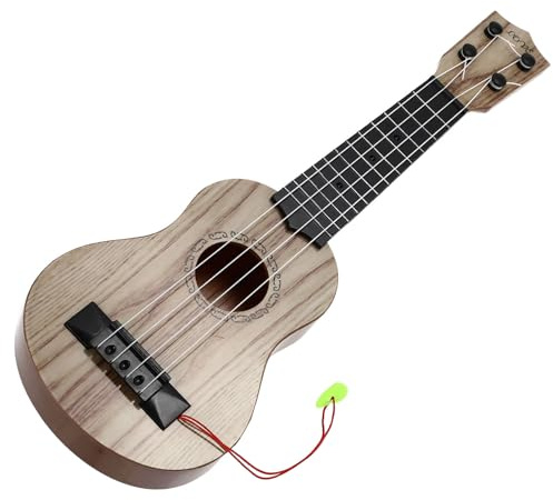 GARVALON Ukulele Giocattolo Musicale per Bambini in Plastica Bianco, Leggero e Creativo, per Sviluppare la Creatività e Apprendere la Musica