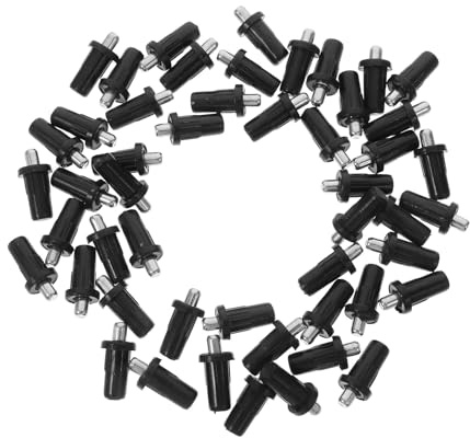 HEALSOPTHY 50 Pezzi Perni a Molla per Porta Dell'armadio in Ferro e Plastica, Perno Telescopico per Mobili e Persiane, Kit di Riparazione per Sportelli Cucina e Mobili Ammortizzatore, per