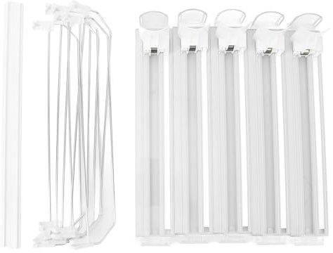 5 unidades de organizador de bebidas para la nevera, dispensador de latas de refresco con empuje automático y divisiones ajustables, dispensador automático de latas de cerveza, ref (Blanca)