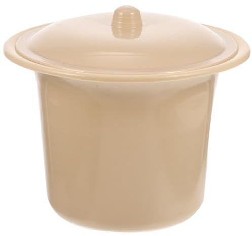 HEALEEP Orinal de Plástico con Tapa para Uso Doméstico, Fácil de Limpiar y Resistente a Manchas, Adecuado para Niños y Adultos en Familia