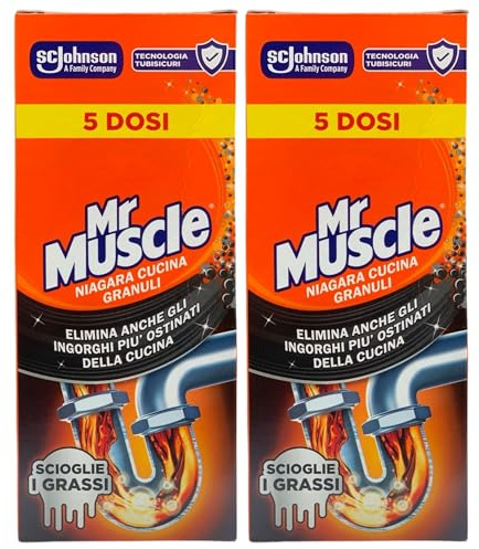 2x Disgorgante Granulare Per Tubi, Lavandini e Scarichi. Super Concentrato Adatto a Rimuovere Tutti i Tipi Di Ingorgo 250g