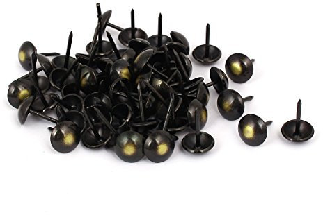 sourcing map 60Stk.Ledersofa 11mm x 17mm Rundkopf Polsterung Nagel Bronze