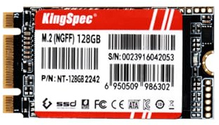 KingSpec M.2 2242 NGFF - Unità a stato solido SSD interno PCIe da 128 GB, SATA 6 Gb/s