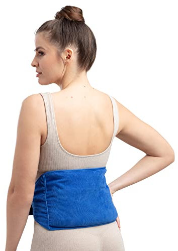 Zhu-Zhu Heat Pad for Back Pain Relief - Sciatica Pain Relief Products, Wheat Bags Microwavable with Belt Strap, Heat Therapy for Muscle and Joint Comfort, Unscented Wheat Bag Microwave Heat Pack
