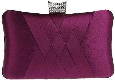 Ro Rox Francesca Retro Vintage Kristall Abend Party Box Clutch Handtaschen Tasche - Lila