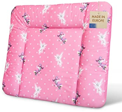 pic Bear Wickelauflage - hochwertige OEKO-TEX Wickeltischauflage - pflegeleichte Wickelunterlage - Auflage Wickelkommode - 85 x 72 cm - Sterne Pink