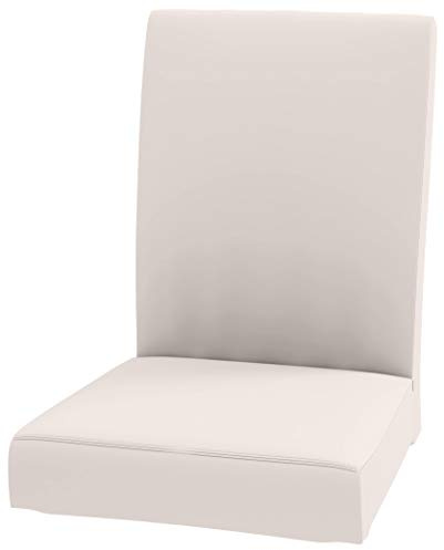The Durable Henriksdal Chair Cover Width: 20.8” Replacement is Compatible with IKEA Dining Chair Cover Or Slipcover (Polyester Flax Beige)