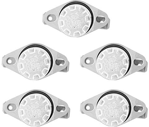 5 st 301 termisk kontrollomkopplare, 250V10A termostat temperatur NO-omkopplare(70°C)