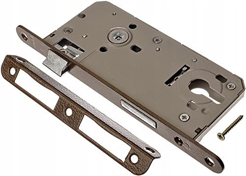 ADGO Jania - Serratura per porta, 90/50 mm, per uso con maniglia, universale (a sinistra o a destra)