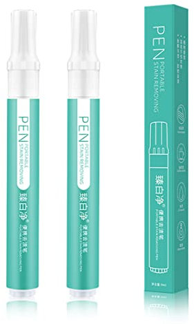 MQSHUHENMY Stain Removing Pen Bleach for Clothing, Bleach Pen for Clothing, Bleach Pen, Portable Bleach Pen Wash Free Stain Remover for Clothes Suitable for a Variety of Fabric Clothing (2Pcs)