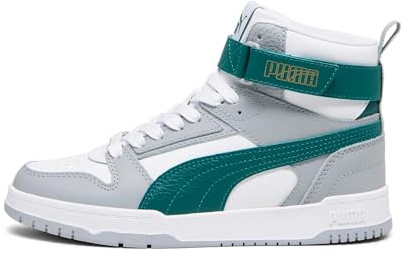 PUMA Mixte Enfant Rbd Game Jr, Puma White Malachite Cool Mid Gray Gold, 39 EU