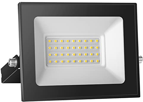 loyal LED Strahler 12V DC 30W Fluter,6000K Kaltweiß für Garage 1-Teiliger | Superhell LED-Leuchten Flutlicht, IP65 Wasserdicht, 3000LM LED Scheinwerfer, Ideal für Garten, Hof, Terrasse
