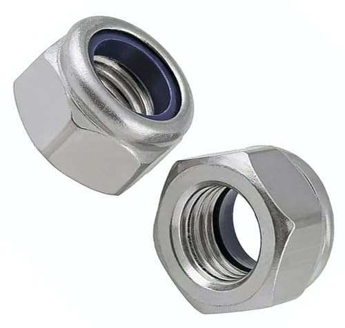 Premium Sicherungsmuttern Nylon Einsatz Kontermutter Stahl Nyloc DIN 985 25 Stück Gewindedurchmesser - M16 (16mm) Steigung - 2mm