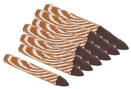 PATIKIL Lumber Marking Crayons, 18 Pack 4x0.55 Hex Wax Tire Marker Crayons Dark Brown