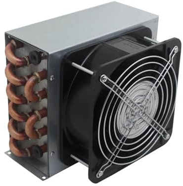 KOZWAY Échangeur de chaleur à tube pour refroidissement physique condensateur bobine réfrigérateur échangeur de chaleur à ailettes en aluminium petit avec coque en cuivre (couleur : 1, taille : 3 x 8