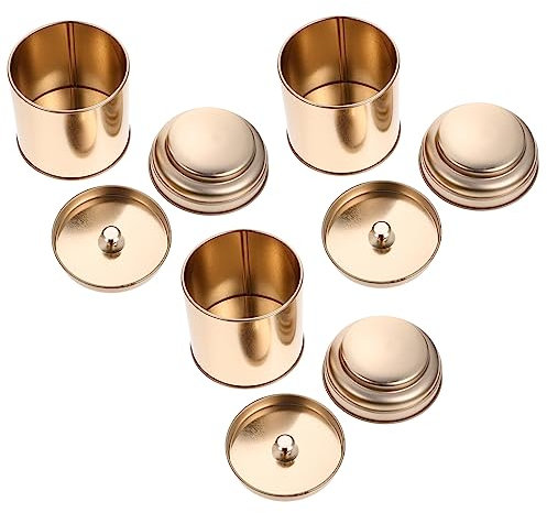 Garneck Confezione Da 3 Contenitori Per Il Tè in Oro Rosa Portacandele Portatile Elegante Contenitore Per Il Tè Per La Casa