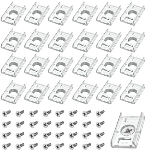 110 Stück Led Strip Befestigung, 10mm Led Strip Halterung, Led Iichtleiste Halterung, LED Streifen Montagehalterung Clips mit 110 Schrauben für wasserdicht oder nicht wasserdicht 5050 LED Strips