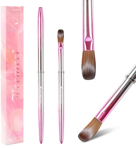 heemeei Kolinsky - Pinceles para uñas acrílicas, tamaño 10, 100 % acrílico, para uñas acrílicas, pinceles para uñas acrílicas, cepillo para polvo acrílico para manicura profesional DIY