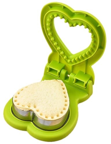Yianyal Taglierina per sandwich, taglierina a forma di sandwich,Stampo per biscotti in acciaio inossidabile a forma di cuore per la colazione | Taglierina per biscotti e sigillanti per la colazione