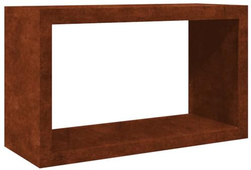 vidaXL Leñero de Acero Oxidado 100x40x60 cm, Soporte para leña, Almacenamiento de Troncos, Estante para leñas, Soportes para leña