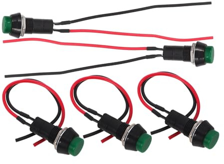 ROMISBABA 5piezas Interruptor Pulsador Automotriz Pulsadores Momentáneos Preinterruptor Eléctrico